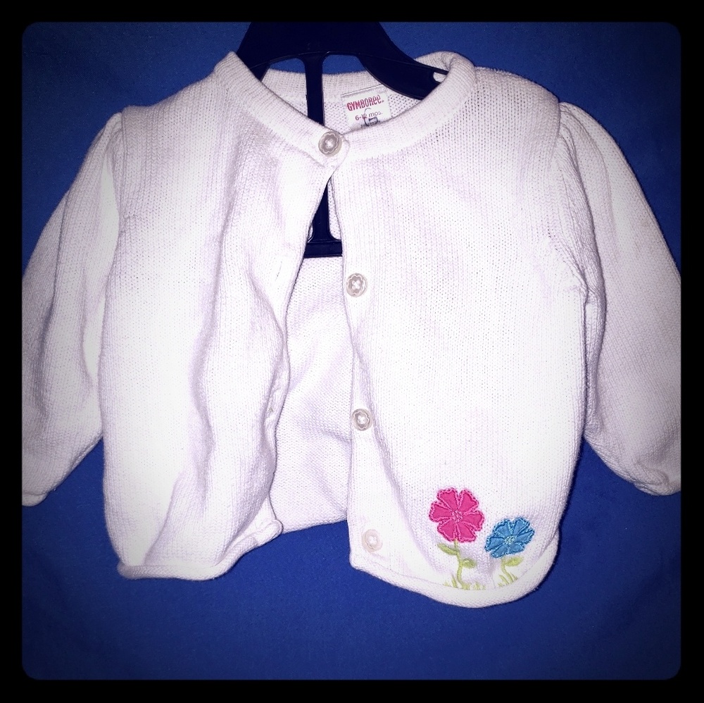 White handstiched sweater toddler sweater